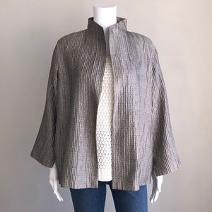 Eileen Fisher Textured Silk Formal Evening Jacket - L